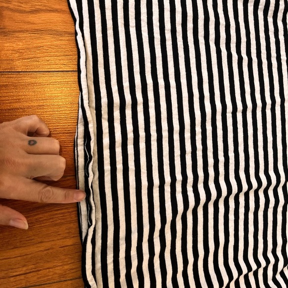 H&M Black and White Striped Sweater with Orange Trim - Picture 8 of 8